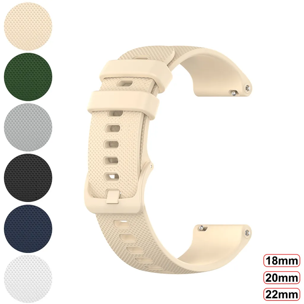 Cinturino Orologio 20mm Giallo Chiaro Silicone Soft Donna Uomo