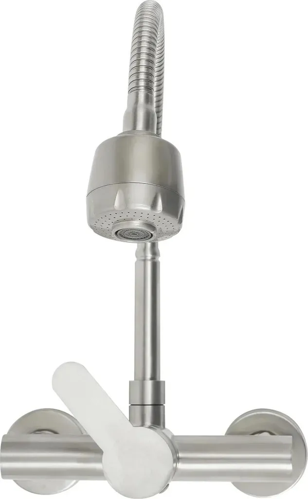 Miscelatore Cucina Argento 360° Moderno | Rubinetto 2 Modalità Getto