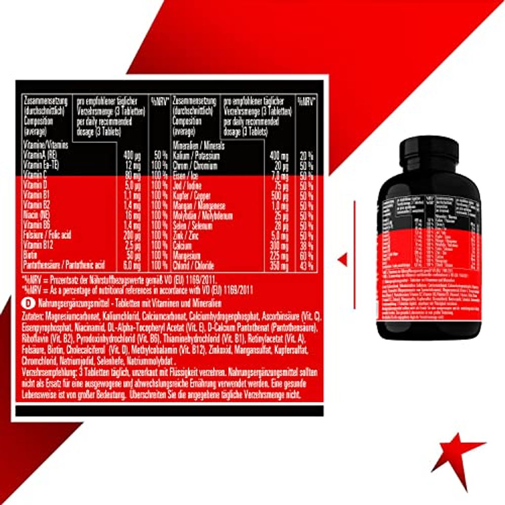A-Z Multivitamin Stack | 180 Tabletten | Hochdosiert | Produktbild 
