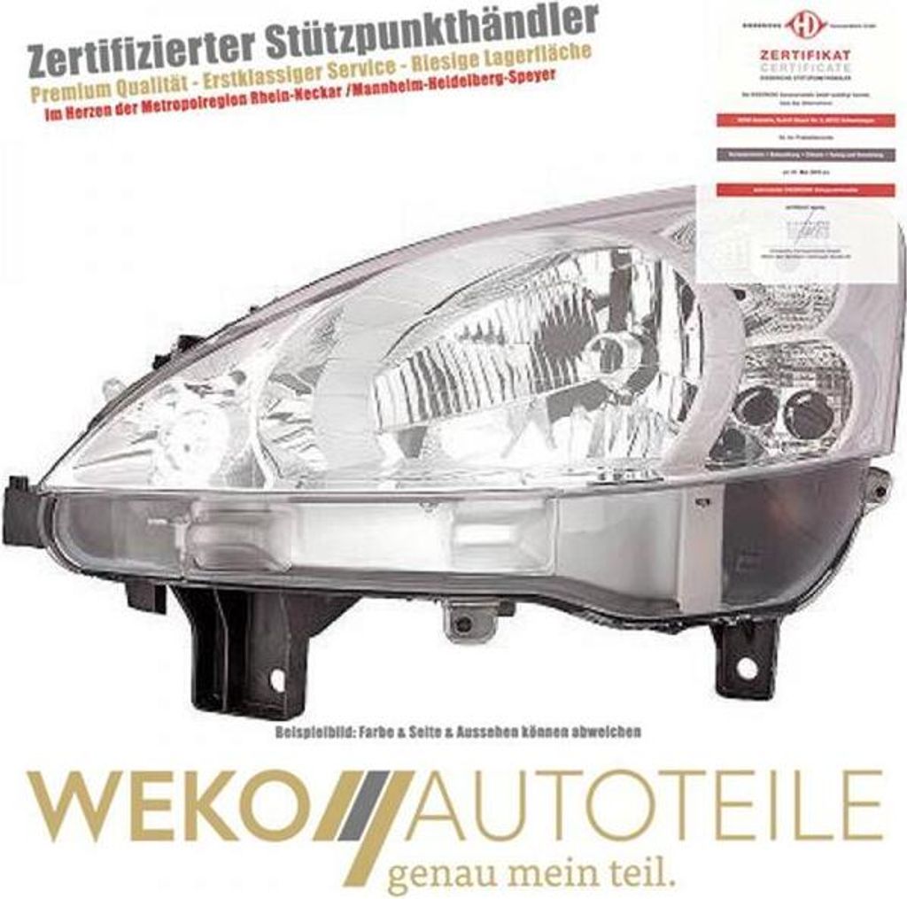 Scheinwerfer links DIEDERICHS 4213683 für PEUGEOT
