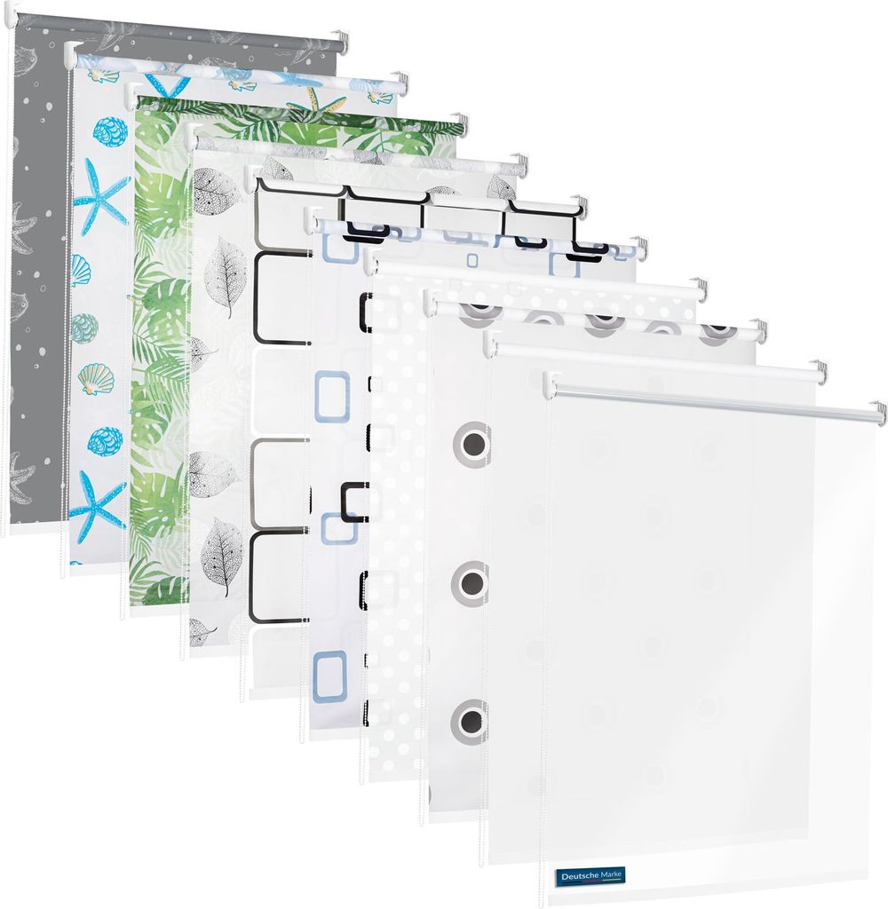 TEXMAXX Duschrollo für Badewanne mit Seitenzug - Verschiedene Breiten/Duschvorhang Badewanne/Badewannenvorhang/Badewanne Vorhang - 110cm breit x...