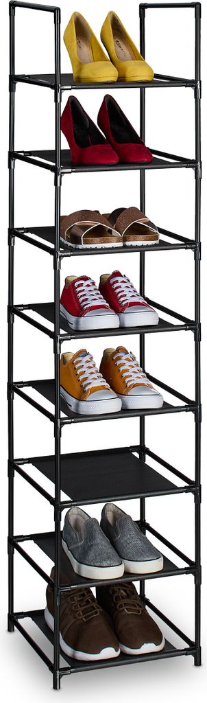 Relaxdays regál na topánky, 8 políc, rozmery: 140 x 33 x 33 Obrázok produktu 