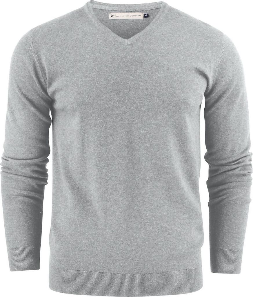 Pullover Ashland aus 100% Baumwolle mit V-Ausschnitt und elastischen Rippenbündchen
