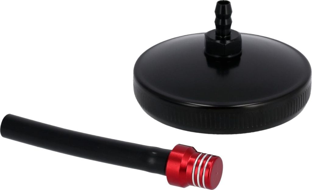 Tankdeckel mit Entlüftungsventil, Rot/Schwarz - für Simson S50, S51, SR50, SR80, KR51 Schwalbe, SR4 Vogelserie - IWL