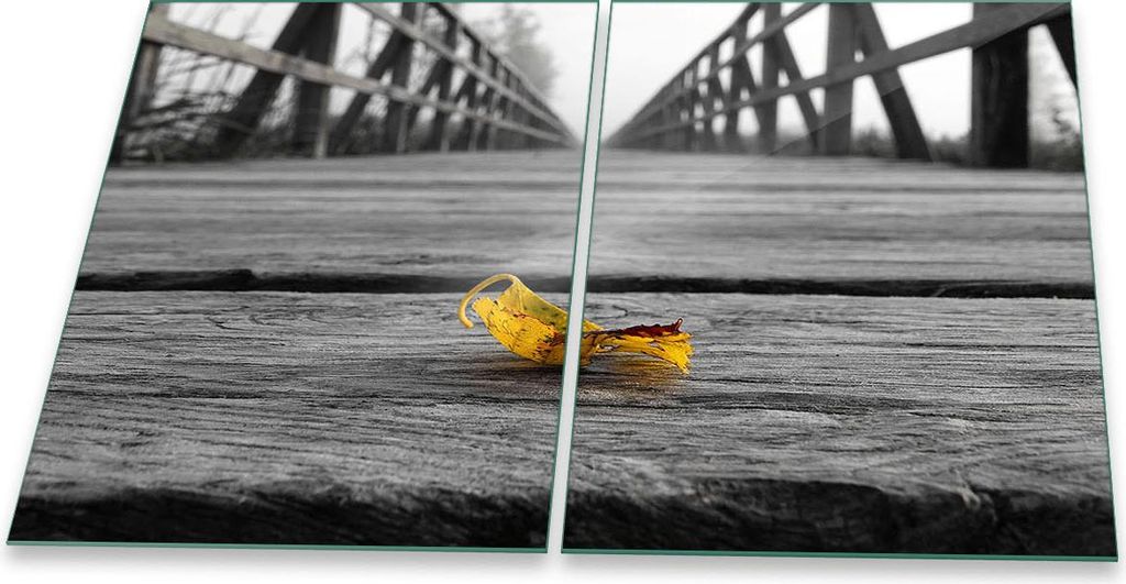 Herdabdeckplatte Glaskeramik 2-Teilig 2x40x52 Natur Schwarz Abdeckung Spritzschutz