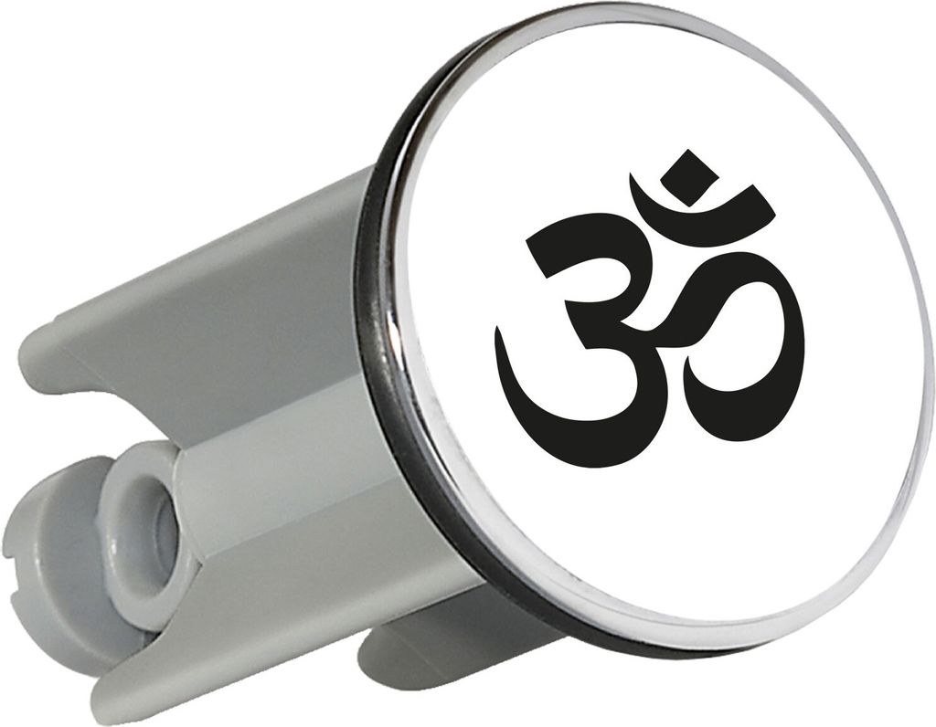 Huuraa Waschbeckenstöpsel Om Symbol 4cm höhenverstellbar Abflussstopfen Geschenkidee