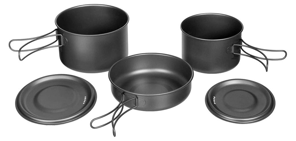 5-teiliges ultraleichtes Titan Kochset
