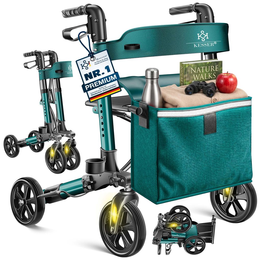 Rollator KESSER® in alluminio pieghevole, regolabile in Immagine del prodotto 