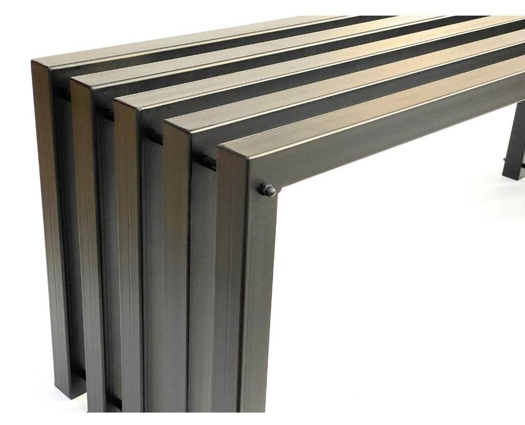 DanDiBo Gartenbank Metall Schwarz 120cm Ida