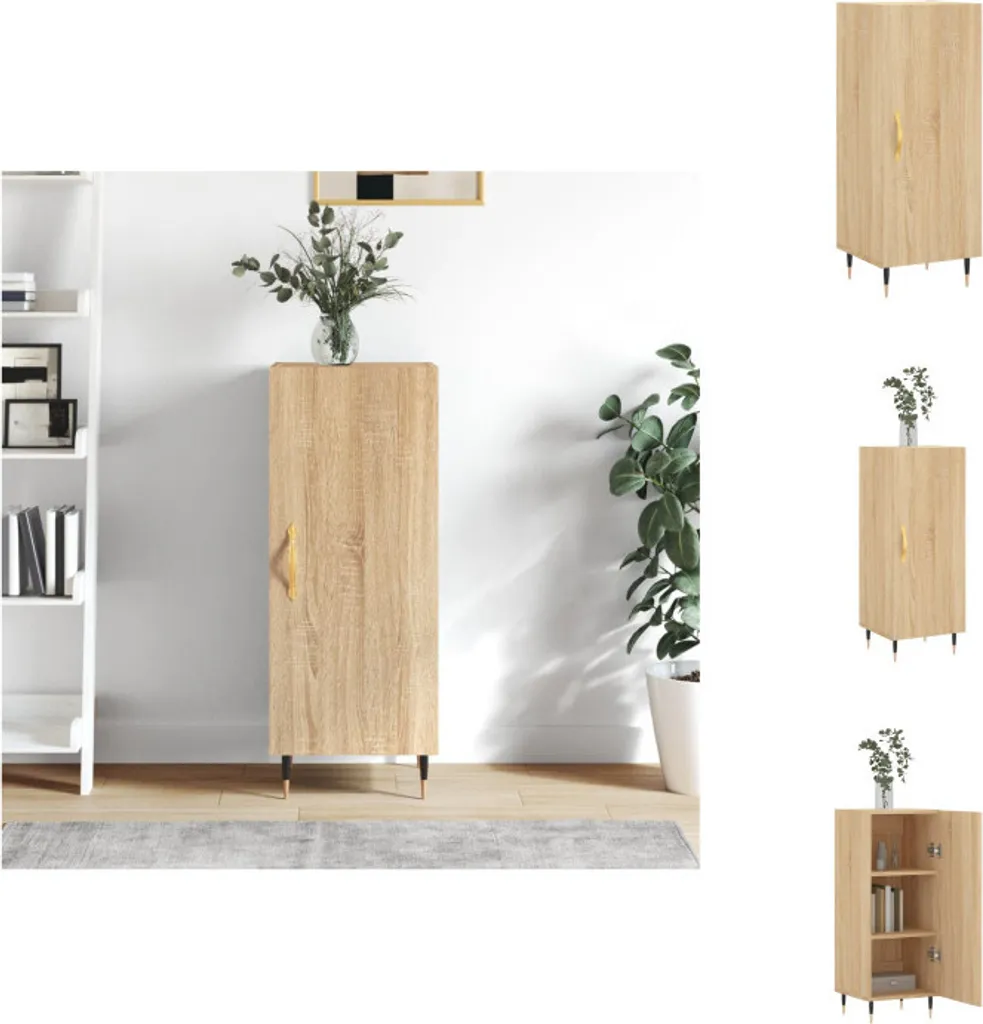 Credenza Rovere Sonoma vidaXL 34,5x34x90 cm | Mobile Salotto Slim