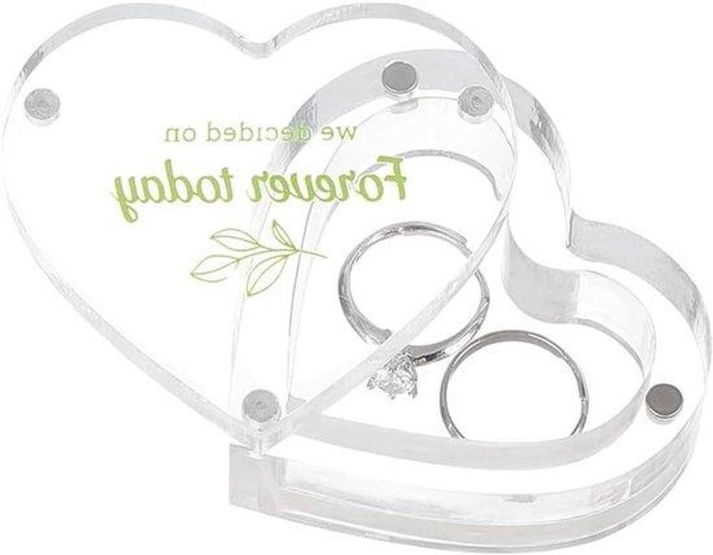Acryl Ring Display Box für Hochzeit und Verlobung - Transparenz - Sieraden Box - Eheversprechen Opbergdoos