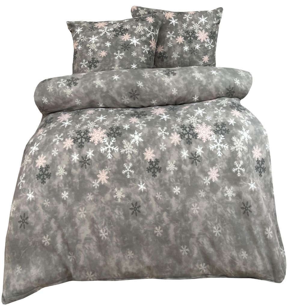 Fleece Bettwäsche Set 135x200 cm Deckenbezug 80x80 cm Produktbild 