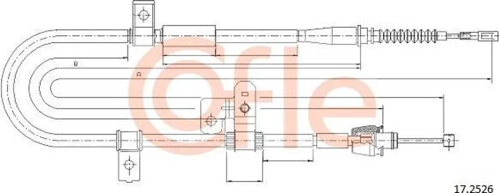 Câble de frein à main COFLE 17.2526 compatible OE 597602C320 Coupé
