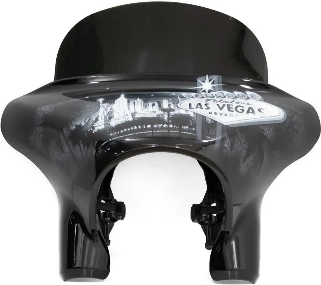 Sute de vent moto ISOTTA fumé noir 395mm - Protection centrale homologuée