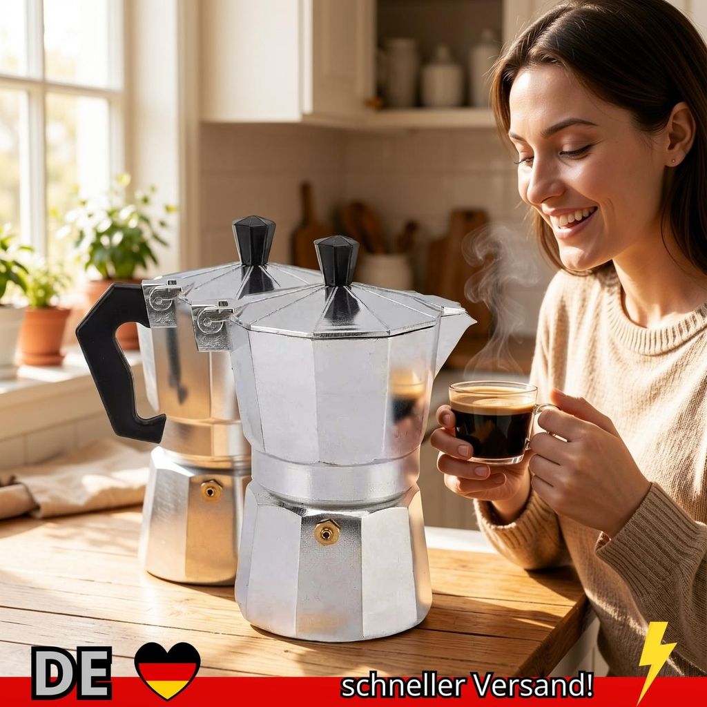Moka Kanne Aluminium Italienisch Espressokocher