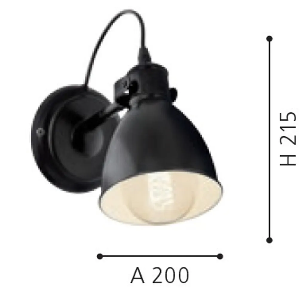 EGLO lampada da parete "PRIDDY" in bianco e nero 49468 - 16