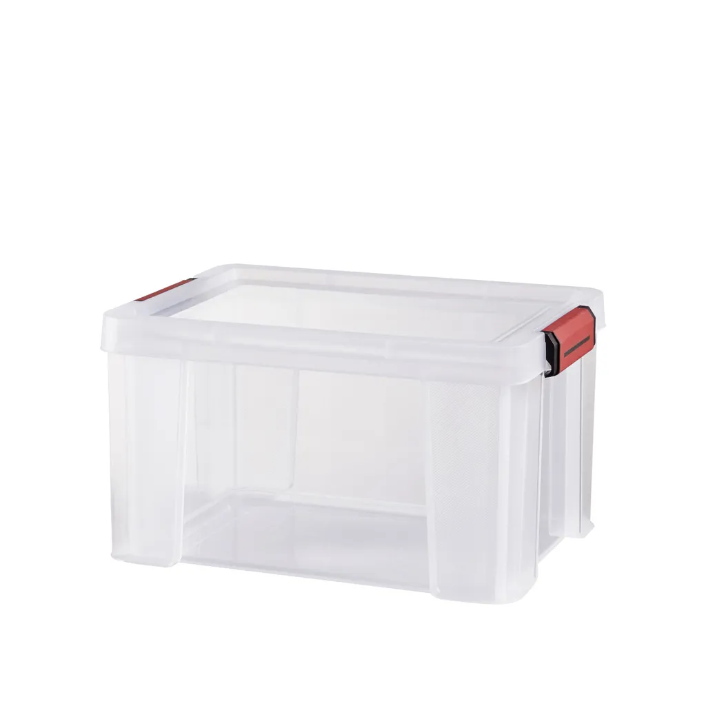 Bac de rangement en plastique transparent 17L CLIP'N STORE empilable - 2