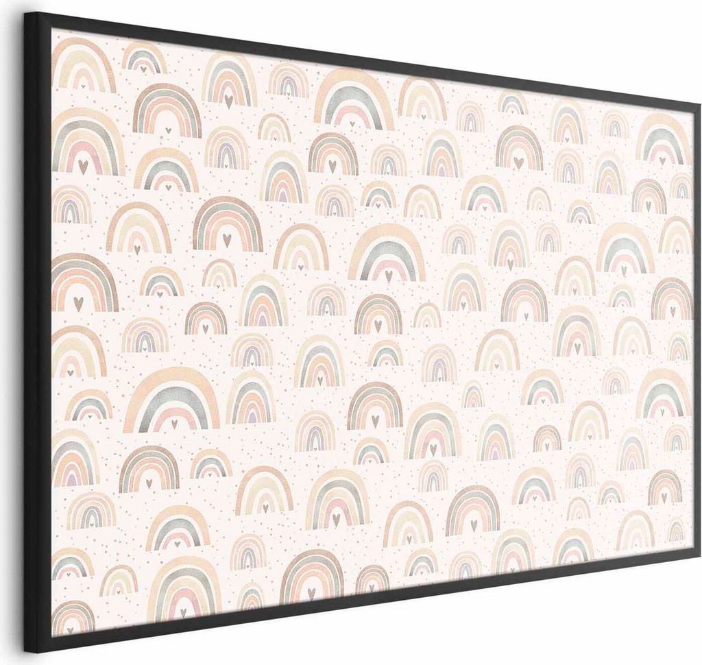 Posterpapier Poster - Rainbows and Hearts 60x40 cm Für Kinder e-A-10133-ao-a