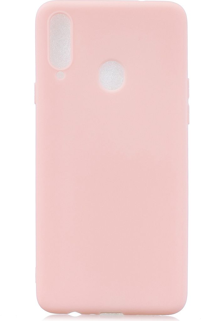 Für Samsung A10S A20S Shockproof TPU Rückenabdeckung Weiche Candy Farbe Frosted Surface Handy Fall Hellrosa