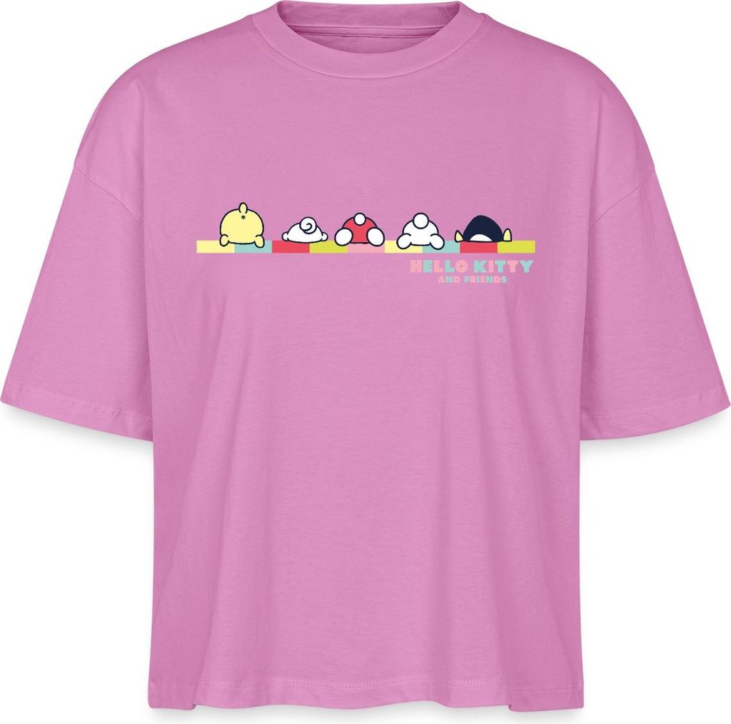 Spreadshirt Hello Kitty And Friends Pose Boxy Shirt Damen, S, Pink