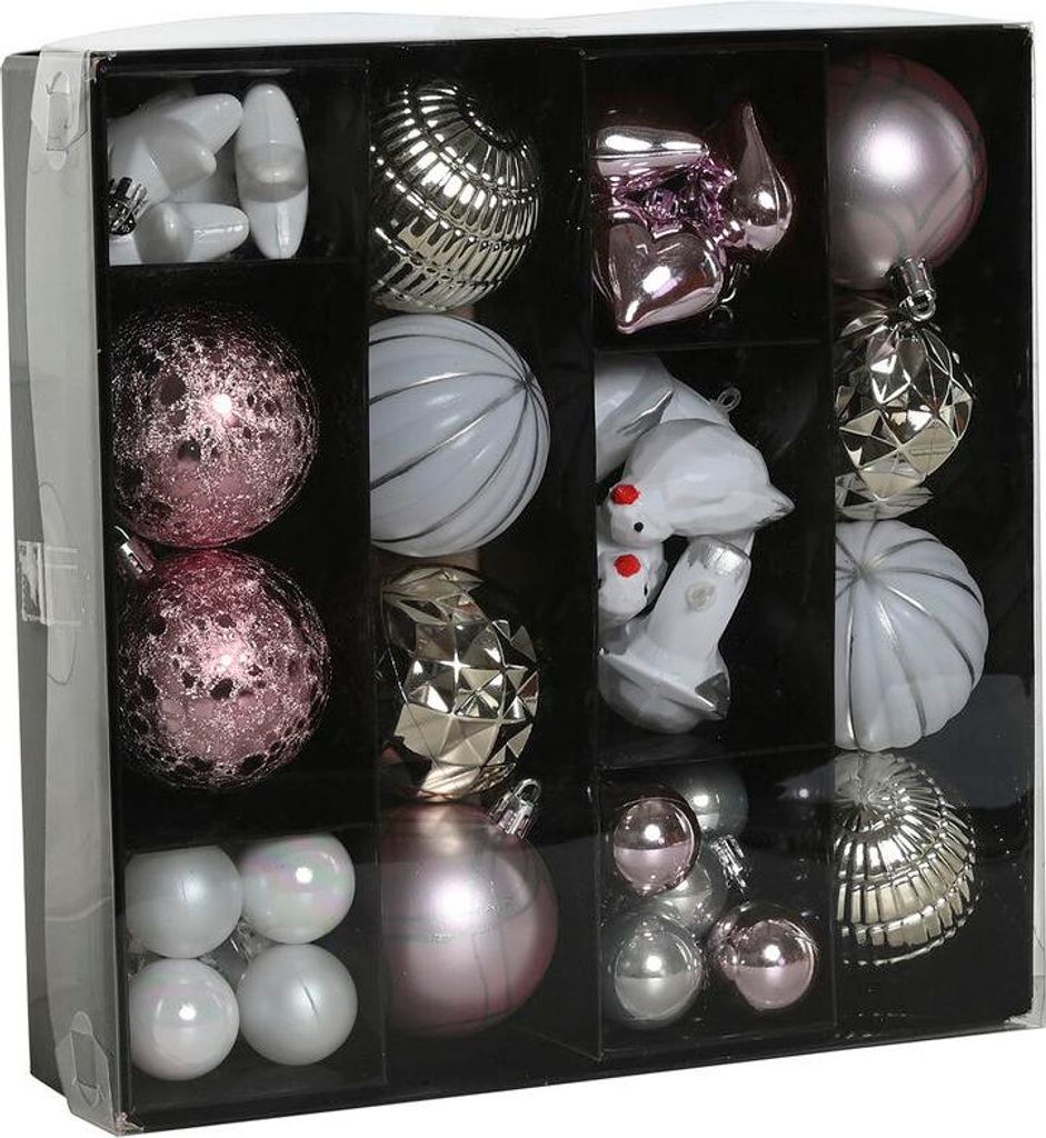 Weihnachtsbaumkugeln Home ESPRIT Rosa PVC 25 x 6 x 25 cm