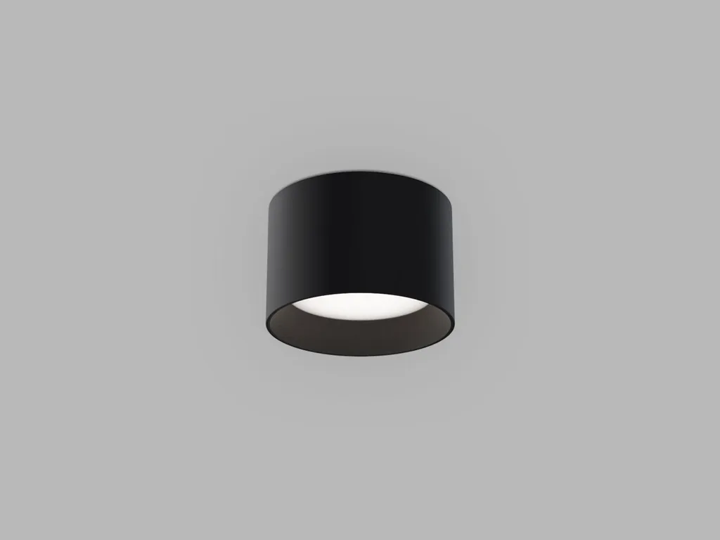 Plafonnier LED noir orientable ZETA ON XS 8W CCT commutable basse luminance