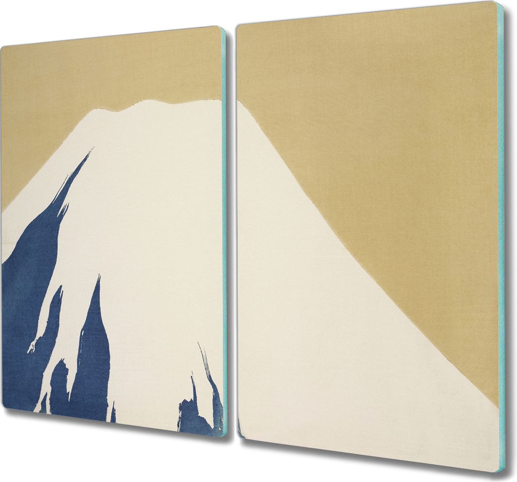 Coloray Schneidebrett Herdabdeckplatte 2x30x52 cm Kochplattenabdeckung Küchenbrett Hackbrett - Berg Schnee Kamisaka