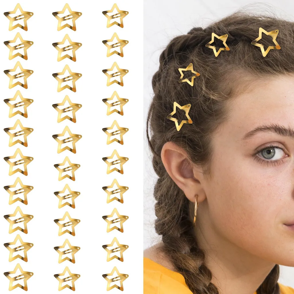 Épingles à cheveux étoile pour coiffure de fête et mariage doré x30