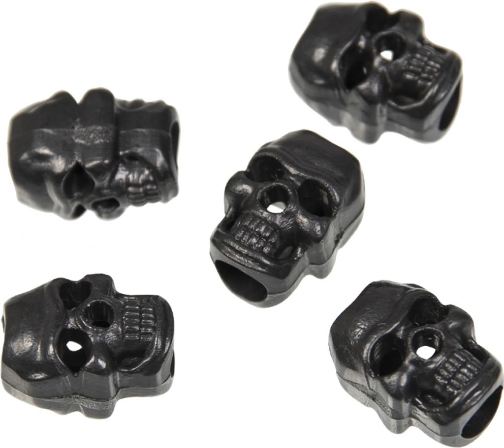 Mil-Tec Kordelstopper Skull, 10 Stück, schwarz Produktbild 