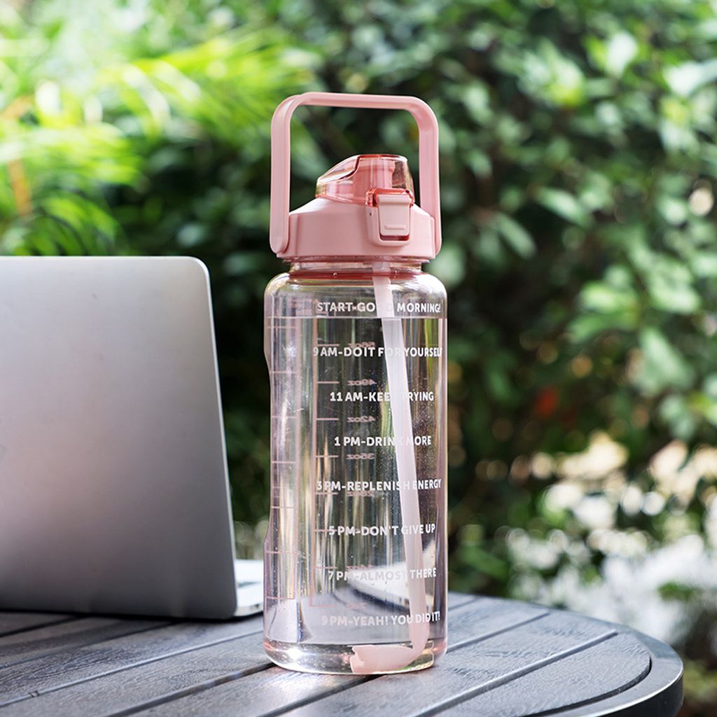 1 Liter Sport-Wasserflasche mit Zeitmarkierung – up-bottles