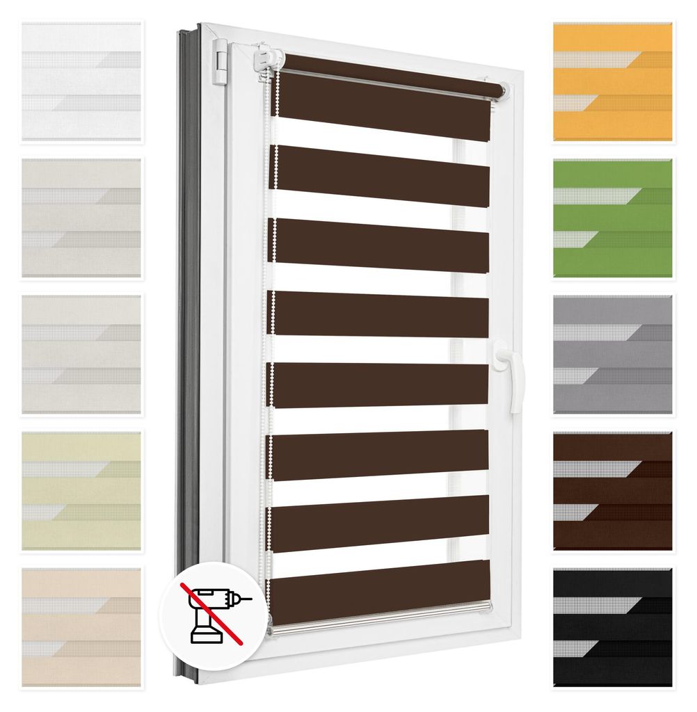 Estika Dvojitá roleta Klemmfix - 70 x 150 cm - Bronzová - Obrázok produktu 