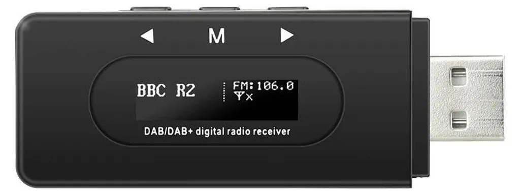Adaptateur Radio Numérique DAB+ avec Émetteur FM et Antenne Intégrée