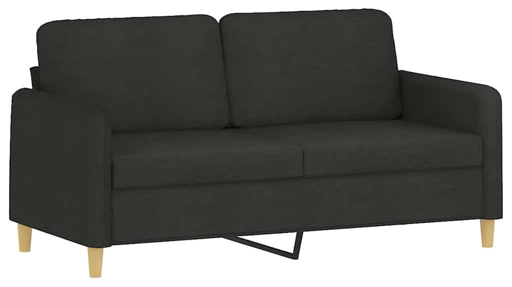 vidaXL 2-Sitzer-Sofa Schwarz 140 cm Stoff