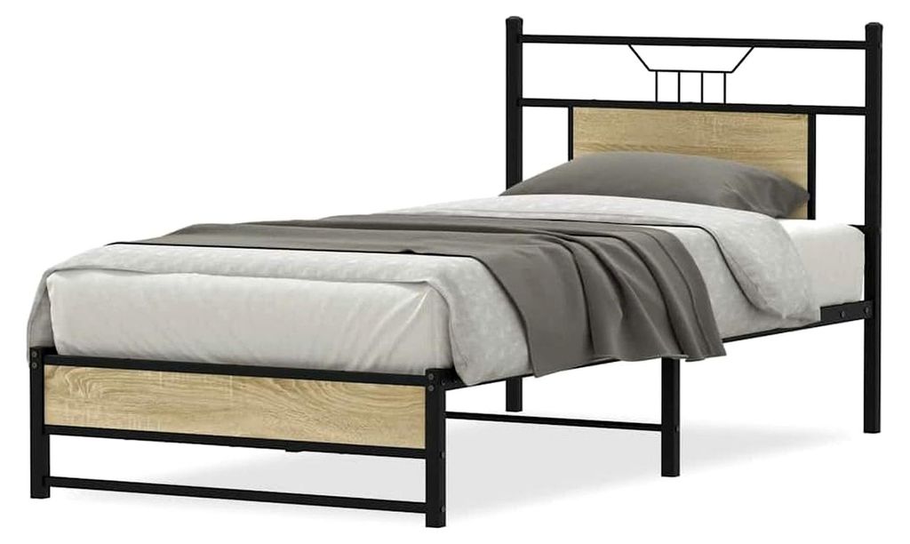 Bettgestell Sonoma Eiche 90x190 cm Einzelbett ohne Matratze