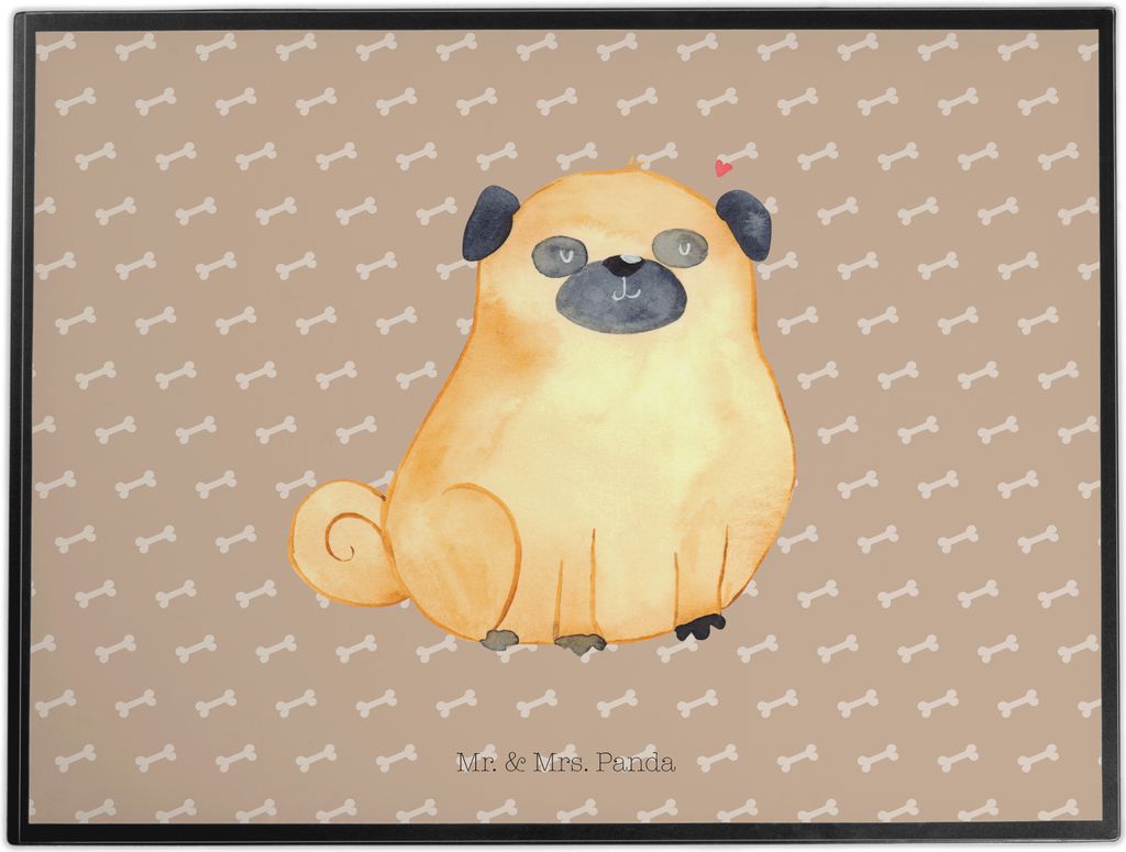 Mr. & Mrs. Panda tischpad Mops - Hundeglück - Geschenk, Sprüche, Knuffig, schreibtischunterlage, Vierbeiner, Tischschoner, Schreibunterlage, Tisc...