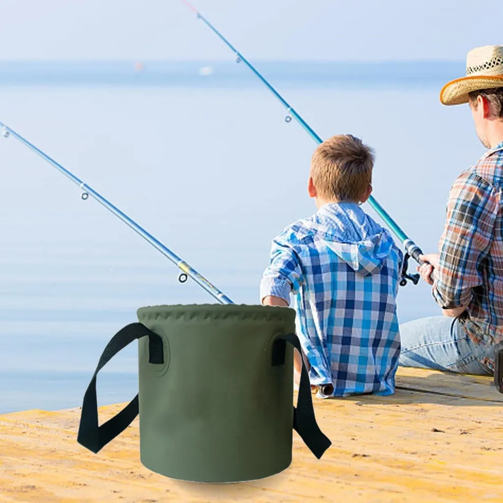 Seau de camping portable et pliant 20L - Récipient d'eau rétractable - 5