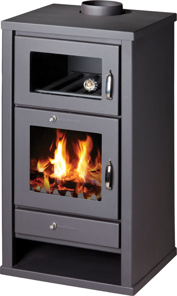 EEK A Kaminofen mit Backfach Victoria DELUXE F schwarz – 11 Produktbild 