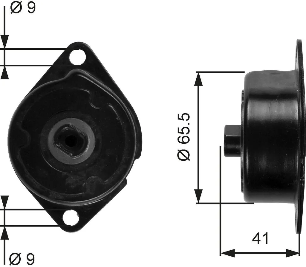 Galet Tendeur de Courroie Accessoire GATES T39091 pour Skoda Felicia