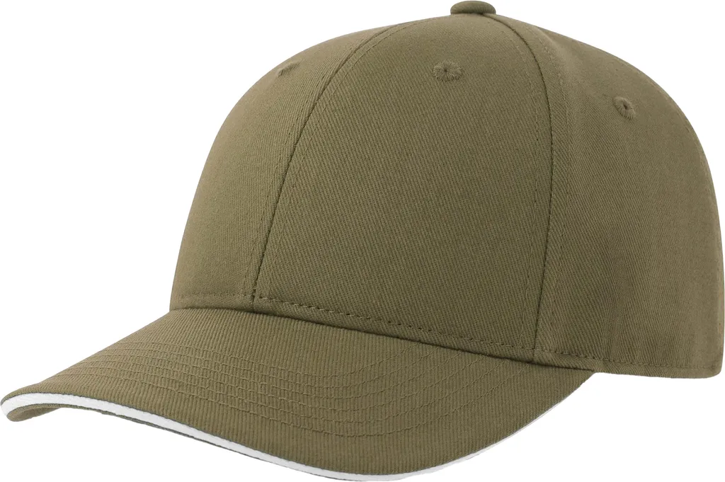 Atlantis - Cappello "Liberty Sandwich" per uomo/donna Unisex AB637 (Taglia unica) (Oliva/Bianco)