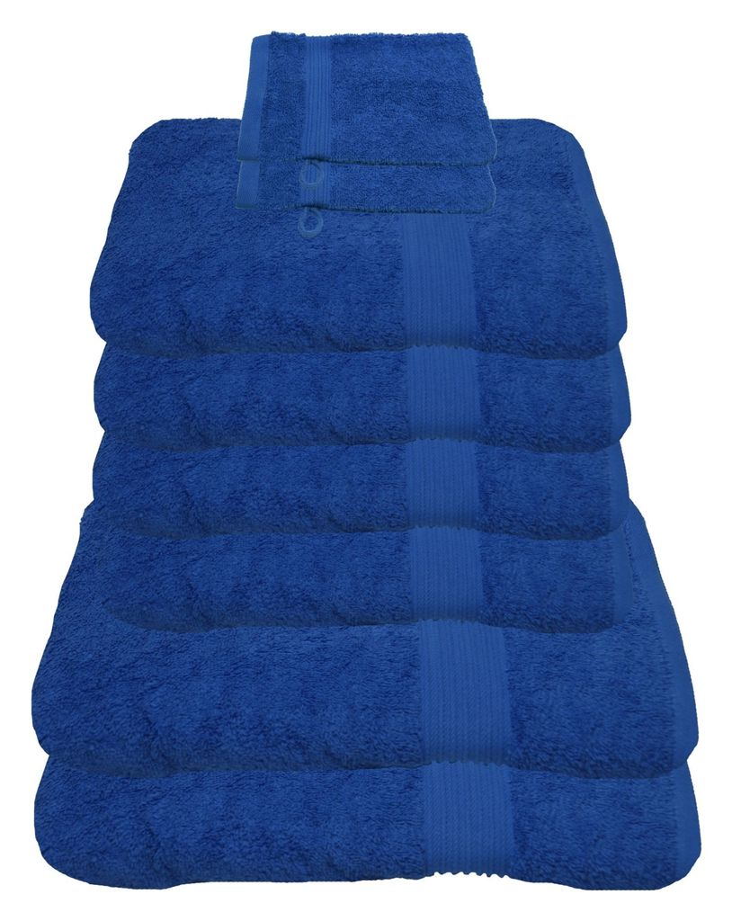 Julie Julsen Handtuch Set Royalblau,Set:8 tlg. 2 Bade- 4 Handtücher + gratis 2 Waschhand..