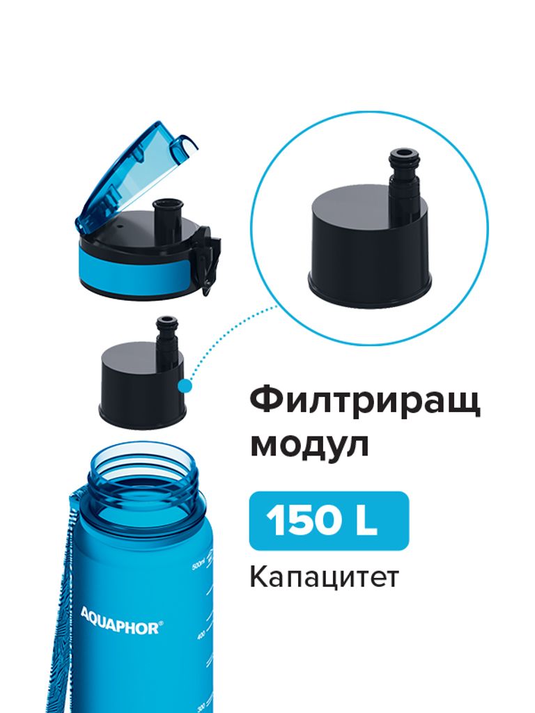 Trinkflasche AquaPhor 500ml Sportflasche Wasserflasche Getränkeflasche BPA-frei