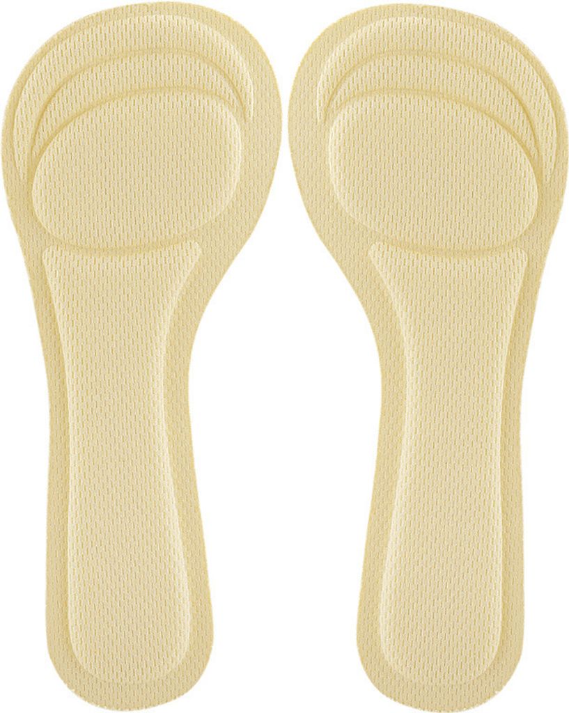 INF Schwamm 3/4 Einlegesohlen für hohe Schuhe & Sandalen (2 Paar) Beige