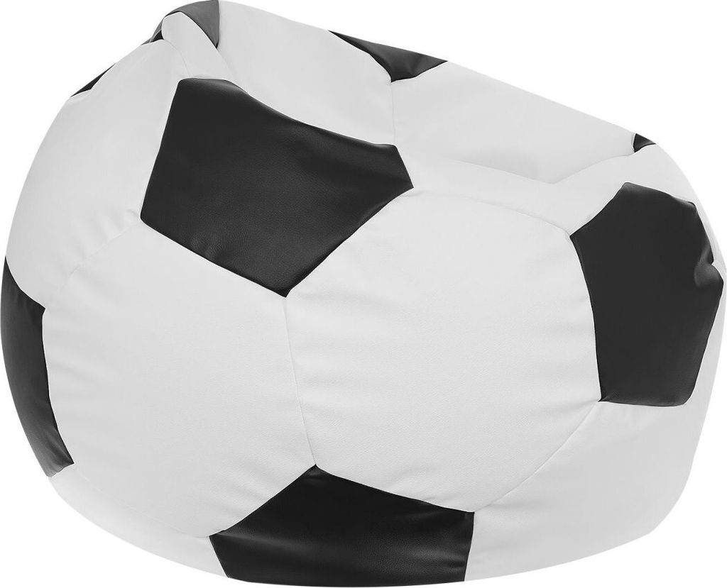 Ecopuf, Sitzkissen Fußball L, Farbe: Schwarz Produktbild 3