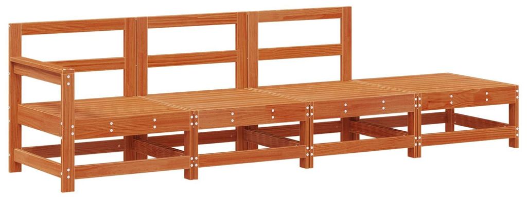 Sectional Sofa Einheiten Wachsbraun 252 x 62 x 70,5 cm