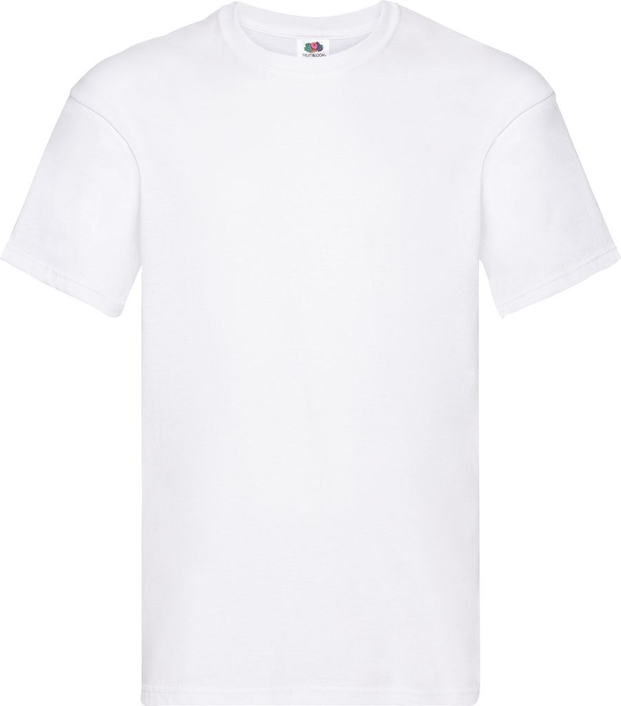 Herren T-Shirt Weiß M Rundhalsausschnitt unifarben 100 % Produktbild 