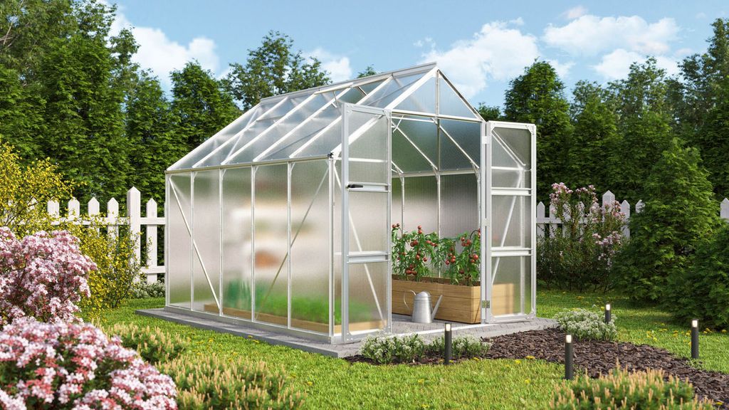 Vitavia Gewächshaus "Domus 8300" aluminium 8,3 m² 4 mm HKP
