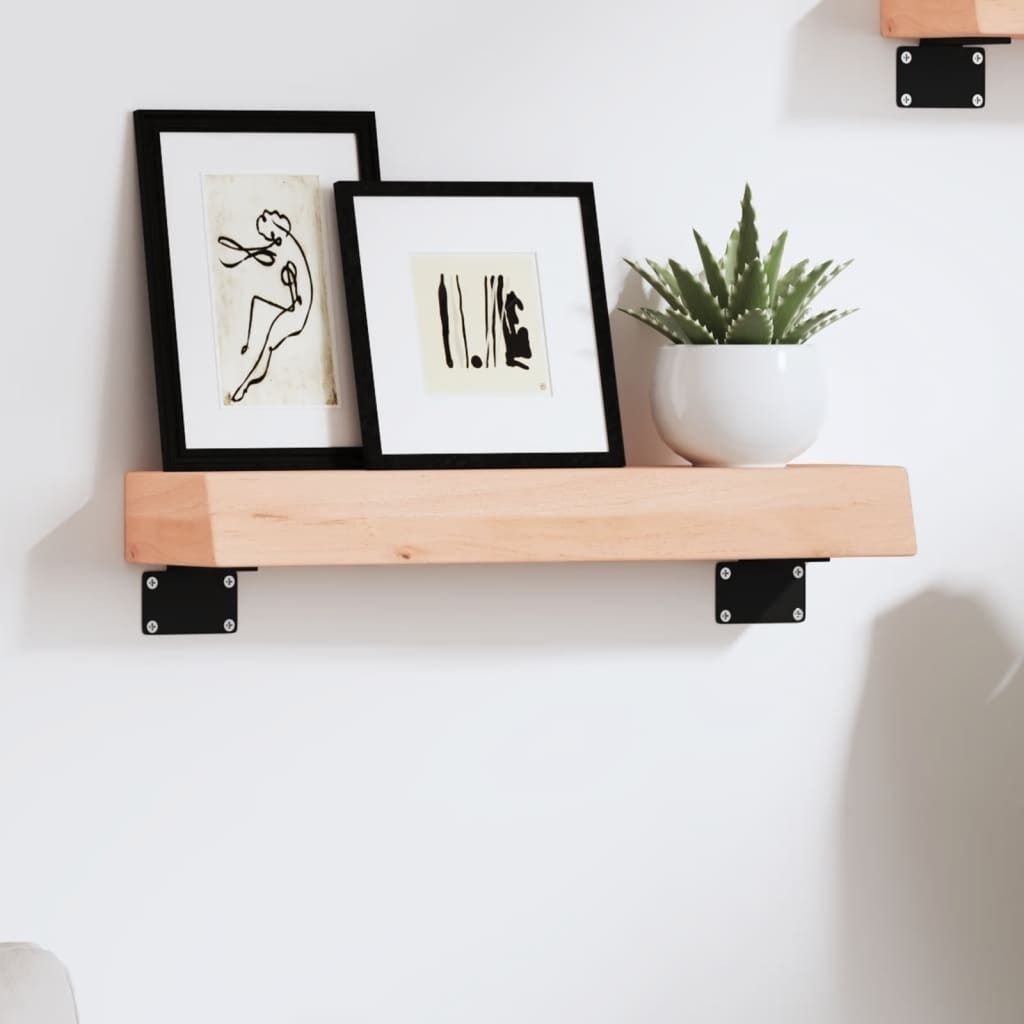 Wandregal 40x10x6 cm Massivholz Eiche Unbehandelt , Wandregale Design 2024