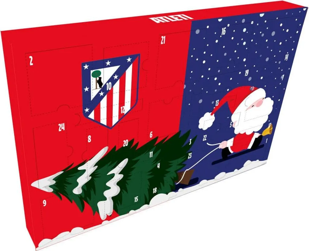 Calendrier de l'Avent Atlético de Madrid : Cadeau Idéal pour Fan de Foot