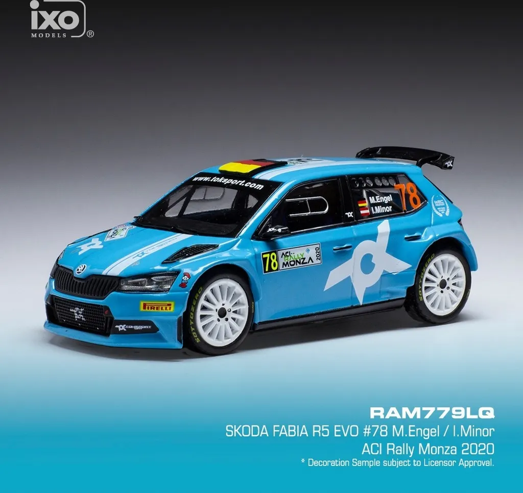 Škoda Fabia R5 Evo No.78 Rallye Monza 2020 IXO 1:43 Edition Collector