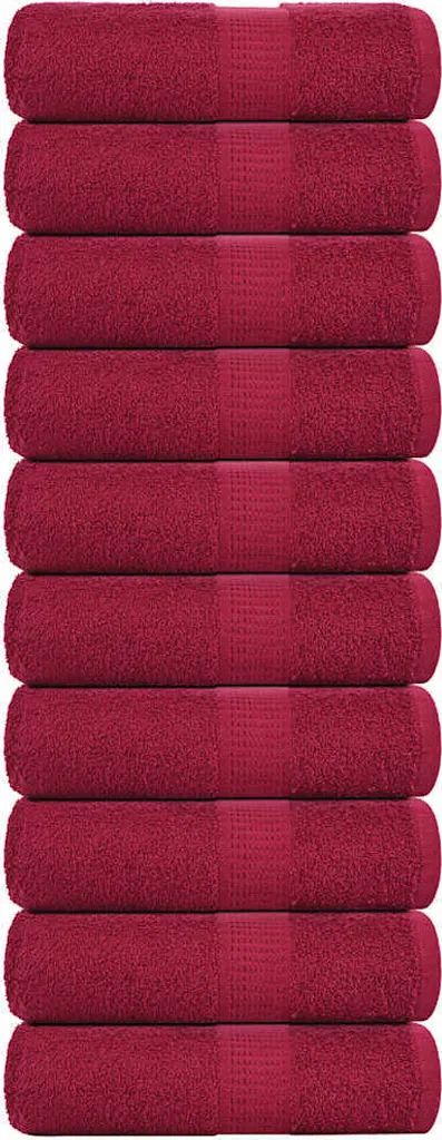 Set 10 Salviette Viso FROGN Bordeaux 30x30 cm | Assorbenti e Compatte